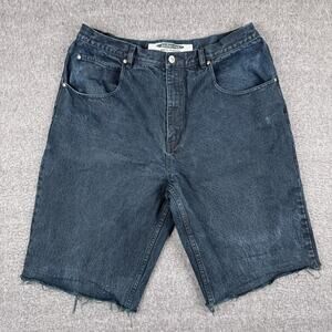 Vintage Anchor Blue Baggy Shorts Mens 38 Denim Skater Jean Distressed Y2K